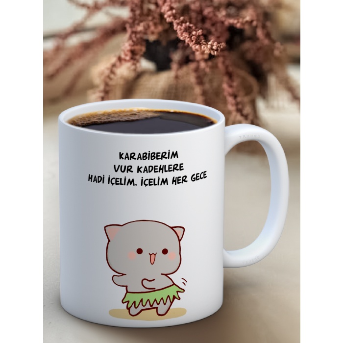 Baskılı Kupa Bardak Seramik Mug - Karabiberim