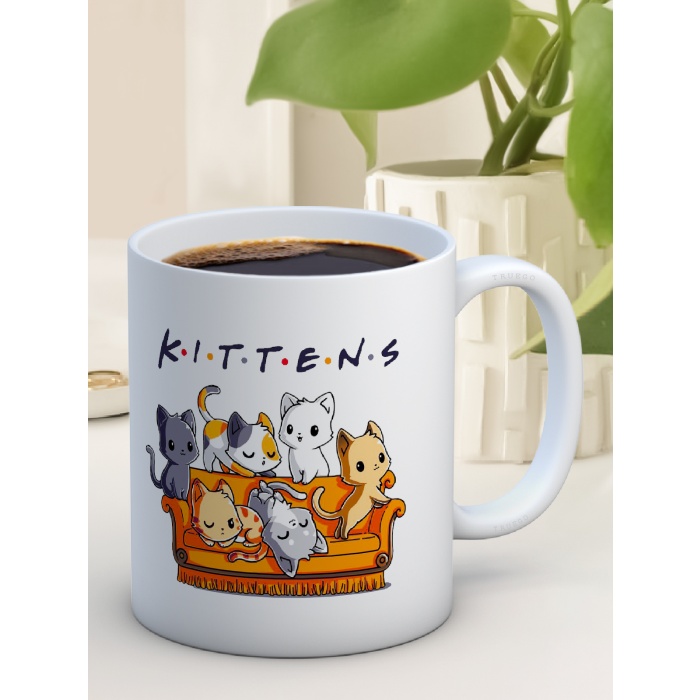 Baskılı Kupa Bardak Seramik Mug - Kittens