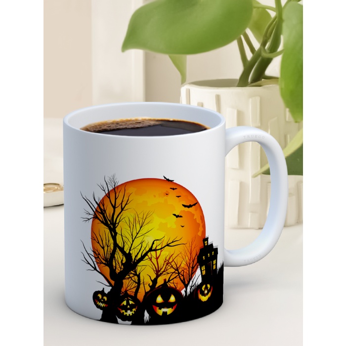 Baskılı Kupa Bardak Seramik Mug - Ürpertici Gece Halloween
