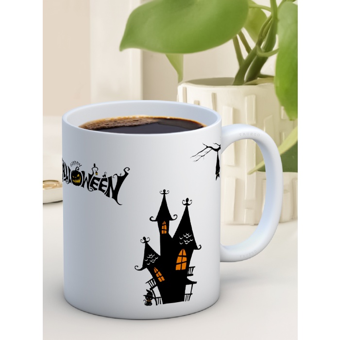 Baskılı Kupa Bardak Seramik Mug - Perili Ev Halloween