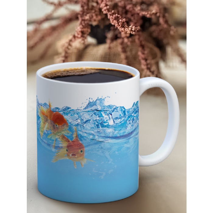 Baskılı Kupa Bardak Seramik Mug - Balıklar