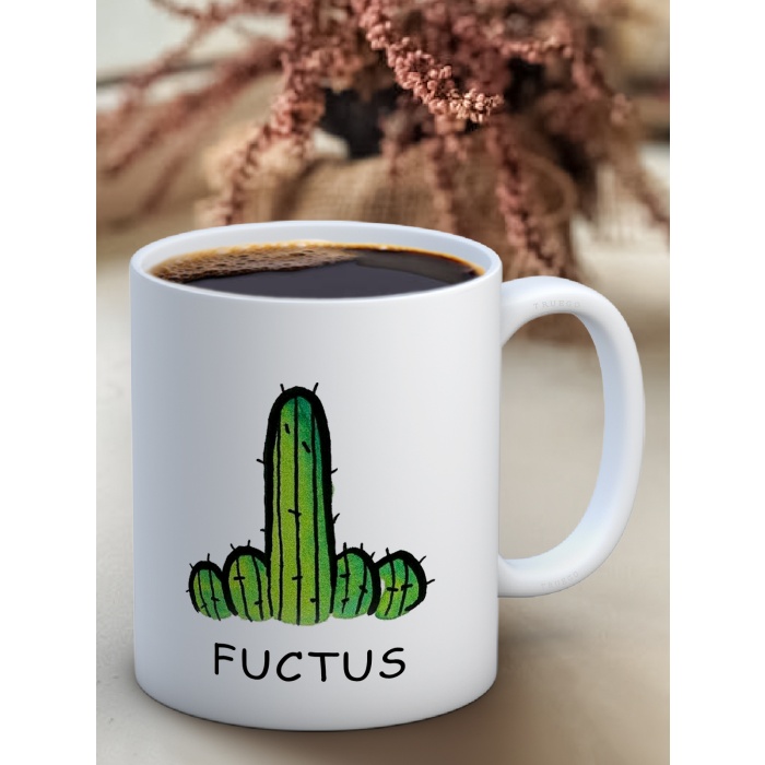 Baskılı Kupa Bardak Seramik Mug - Fuctus
