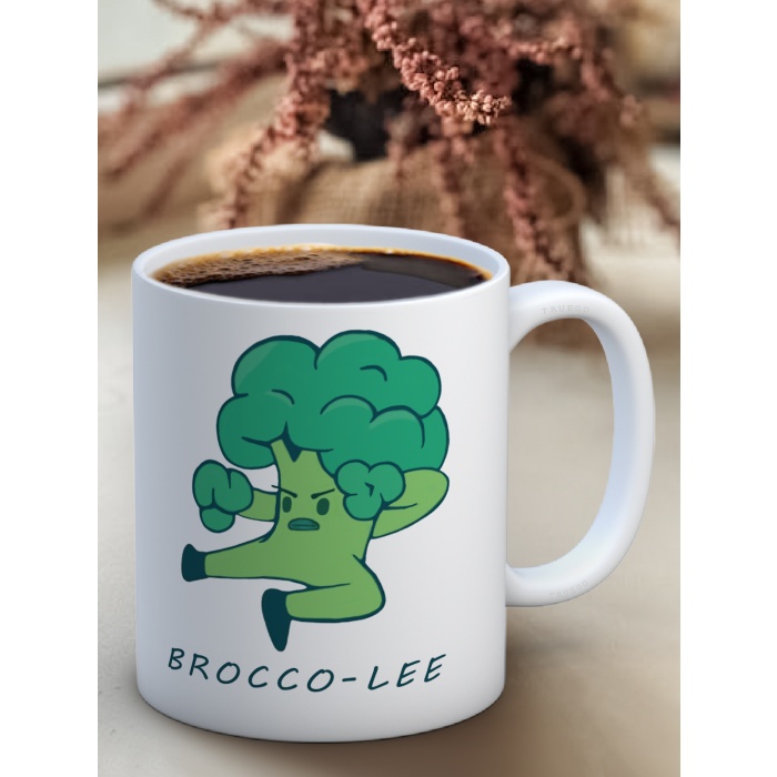Baskılı Kupa Bardak Seramik Mug - Brocco- Lee