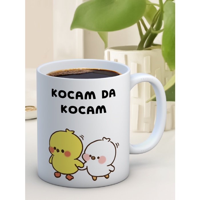 Baskılı Kupa Bardak Seramik Mug - Kocam da Kocam