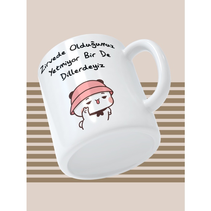 Baskılı Kupa Bardak Seramik Mug -Dillerdeyiz...