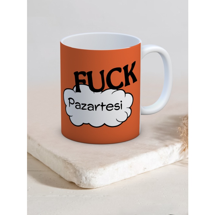 Baskılı Kupa Bardak Seramik Mug - Fuck..