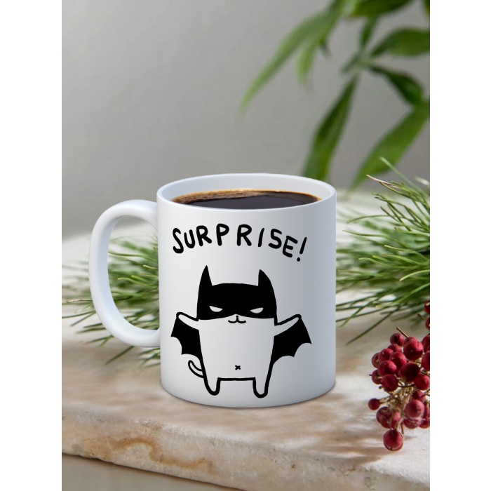 Baskılı Kupa Bardak Seramik Mug - Surprise