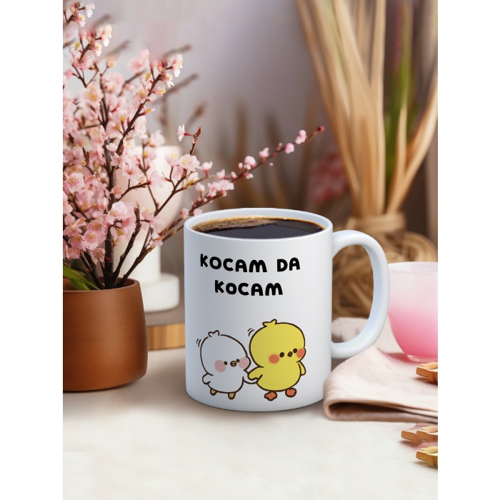 Baskılı Kupa Bardak Seramik Mug - Kocam da Kocam