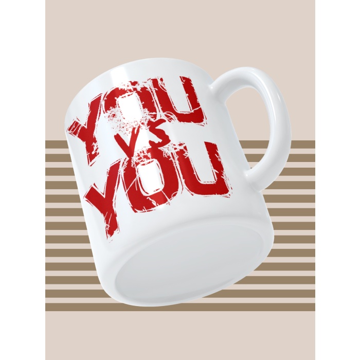 Baskılı Kupa Bardak Seramik Mug - You vs You