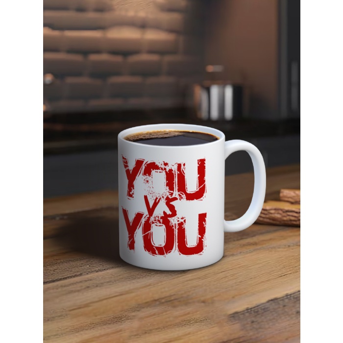 Baskılı Kupa Bardak Seramik Mug - You vs You