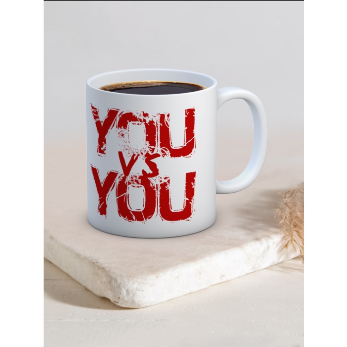 Baskılı Kupa Bardak Seramik Mug - You vs You