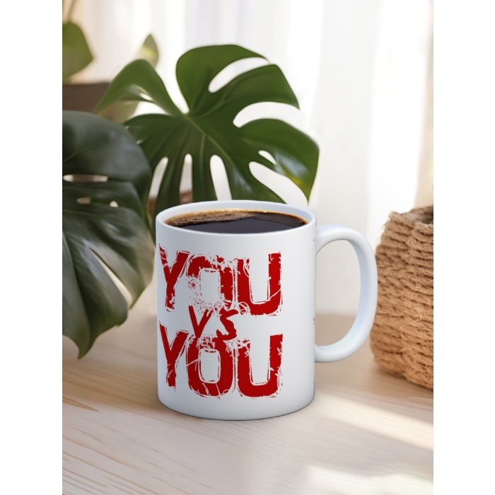 Baskılı Kupa Bardak Seramik Mug - You vs You