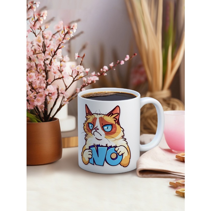 Baskılı Kupa Bardak Seramik Mug - No