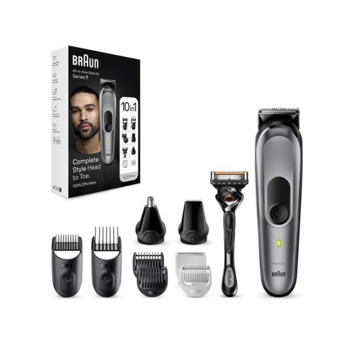 Braun Series 7 MGK7420 Hepsi Bir Arada Şekillendirme Seti, 10’u 1 Arada Erkek Bakım Kiti