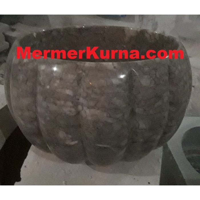 Kahverengi Bej Balkabağı Modeli Kurna