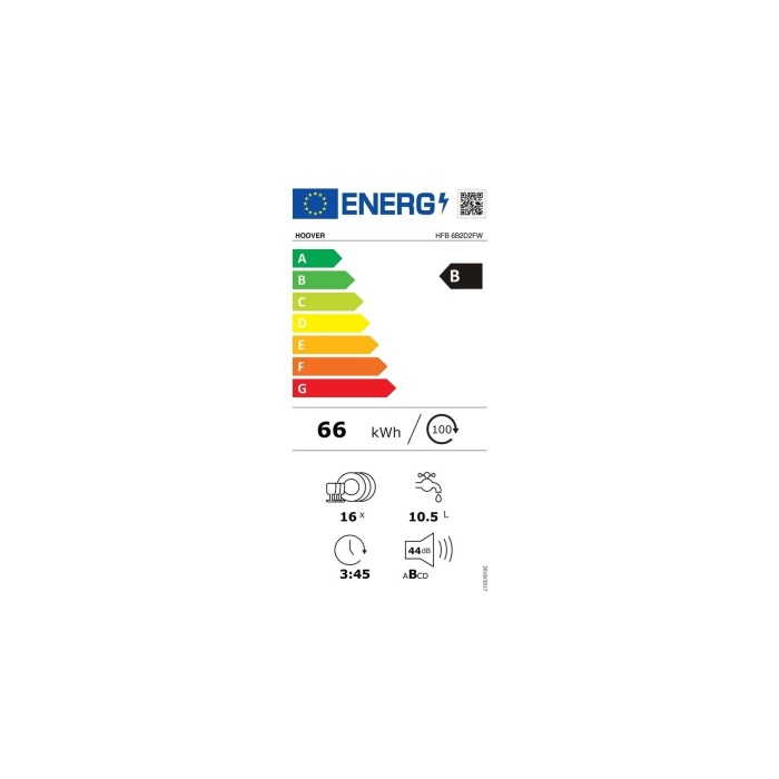 HFB 6B2D2FW B Enerji Sınıfı 9 Programlı Wi-fi + Bluetooth Bağlantılı Bulaşık Makinesi