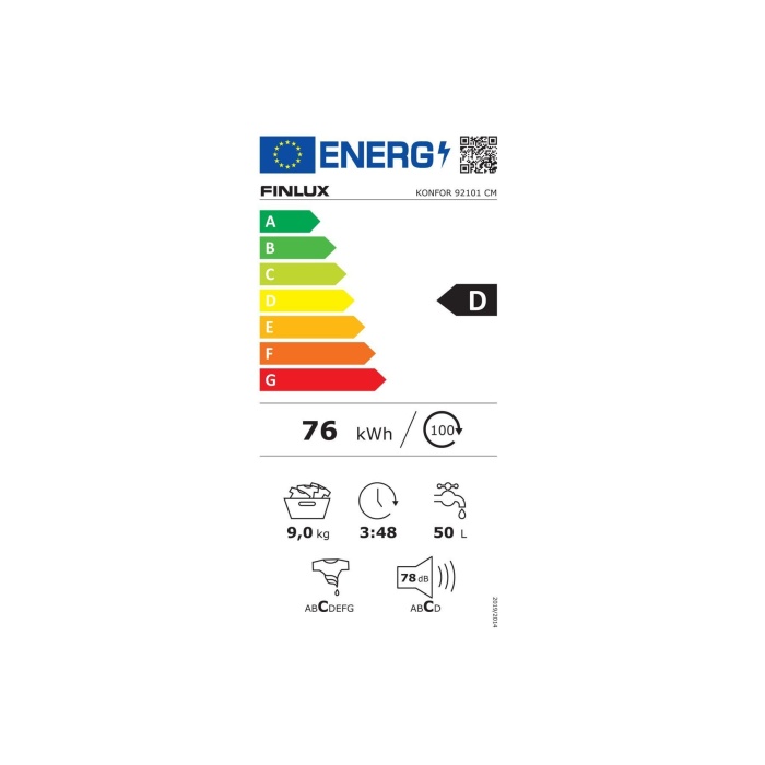 Konfor 92101 Cm D Enerji Sınıfı 9 Kg 1000 Devir Çamaşır Makinesi