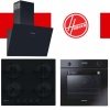 Siyah Cam Ankastre Set (HDG6C2GBTK Davlumbaz, HVW6MBB Ocak, HOT3051BI/E Fırın)