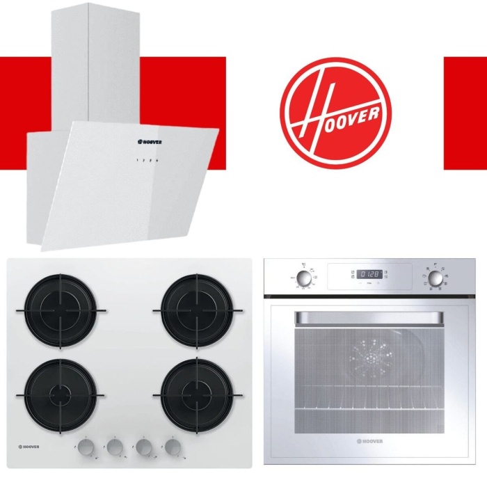 3lu Beyaz Cam Ankastre Set (HOT3051WI/E FIRIN/HVW6MW SETUSTU OCAK/HDG6C1GWTK/1 DAVLUMBAZ)