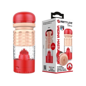 Censan Theresa Kırmızı Vajina &amp; Dil Mastürbatör