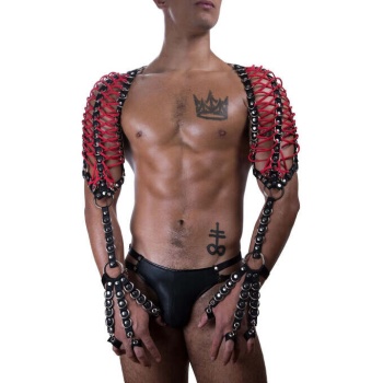 Erkek Fantazi Kol Ve Omuz Lastik Harness - APFTM182