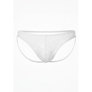 Seksi Dantelli Arkası Açık Seksi Beyaz Erkek Külot BC4628
