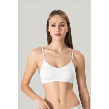 Kadın Ince Askılı Pedli Büstiyer Yarım Atlet Sütyen 3lü Set