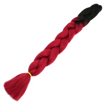 Afro Dalgası Saç - Siyah Kızıl Ombreli