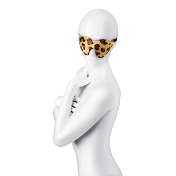 Anonymo BDSM Maske #0202, PU deri, baskılı, 26 cm