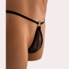 Fantezi Siyah Transparan Halkalı Tül Erkek String Seksi Erkek İç Çamaşırı BC4610