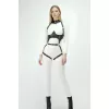 Deri Harness, Göğüs Altı Destekli Harness Takım, Deri Dansçı Kostüm - APFT1402