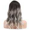 Dalgalı Kısa Perçemli Fiber Sentetik Peruk - Ombre ve Röfleli