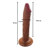 Gerçekçi Testissiz Melez Dildo 21 cm