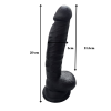 Gerçekçi Testisli Siyah Dildo 20 cm
