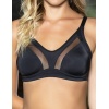 Büyük Beden Uyumlu Siyah Tül Detaylı Günlük Sütyen, B,C Cup Balensiz Konforlu Sütyen