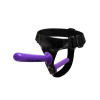 Censan Mor Double Dong Titreşimli Belden Bağlamalı Çift Taraflı Bisex Dildo Vibratör model 2