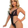 Fantezi Büyük Beden Siyah Dantelli Babydoll BC9249