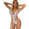 Fantezi Büyük Beden Beyaz Dantelli Babydoll BC9248