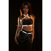 Karanlıkta Yansıyan Reflektörlü Zincirli Harness Takım, Dancewear, Partywear - APFT1365