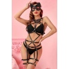 Maskeli Seksi Deri Jartiyer Takım - APFT967