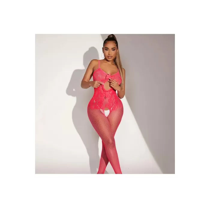 Pembe Fantezi Kadın Seksi  Vücut Çorabı