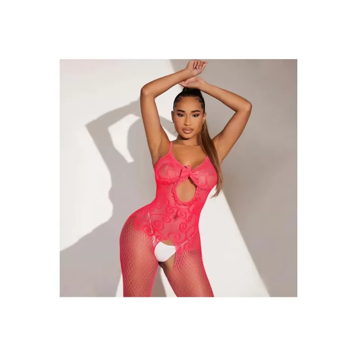 Pembe Fantezi Kadın Seksi  Vücut Çorabı