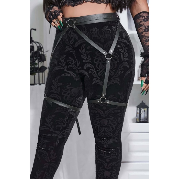 Seksi Deri Jartiyer Harness - APFT956