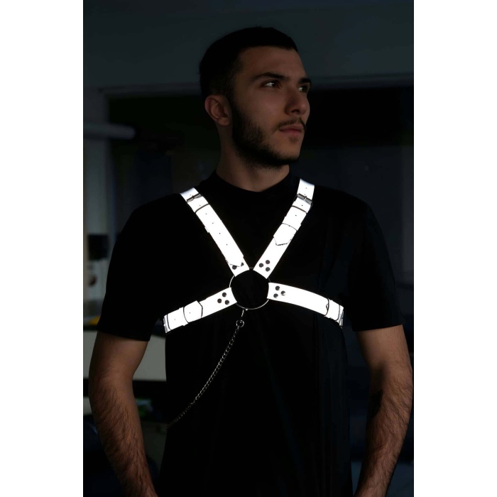 Karanlıkta Parlayan Reflektörlü Erkek Göğüs Kemer - APFTM95