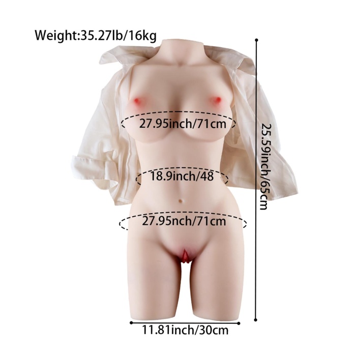 Yarım Vücut Kalçalı Sarışın Realistik Kadın Manken