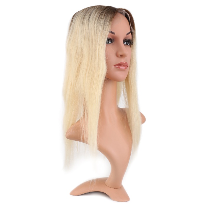 Ön Kısmı Ekstra Tül Kahverengi / Beyaz Platin Ombreli Baby Taban Tepelik - 13x14cm