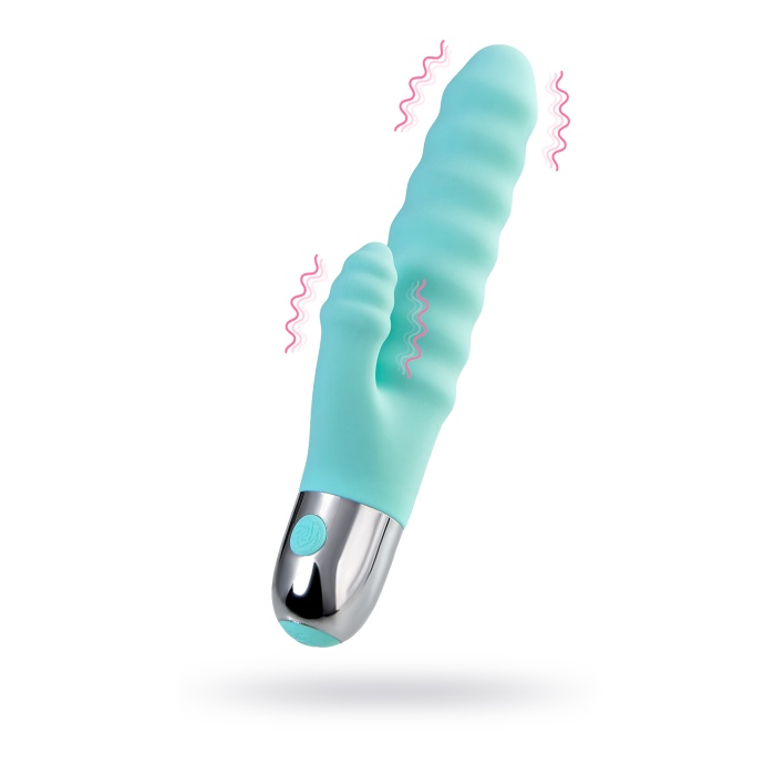 Flovetta by Toyfa Flax Klitoral Stimülasyonlu  Vibratörü, silikon, cam göbeği, 17,5 cm