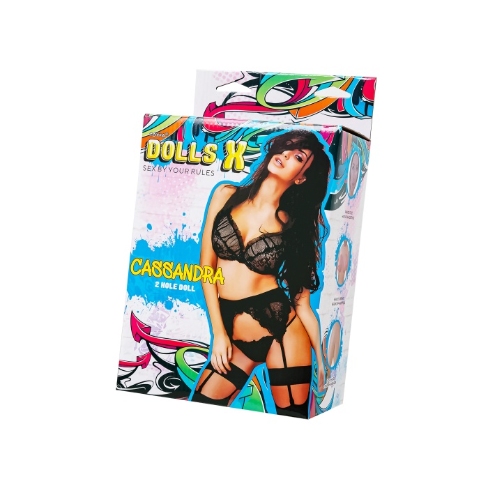 Dolls-X by TOYFA Cassandra şişme bebek, esmer, iki delikli, 160 cm