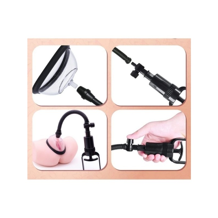 Censan Pussy Pump Premium Fun Çift Başlıklı Vajina &amp; Gööğüs Pompası