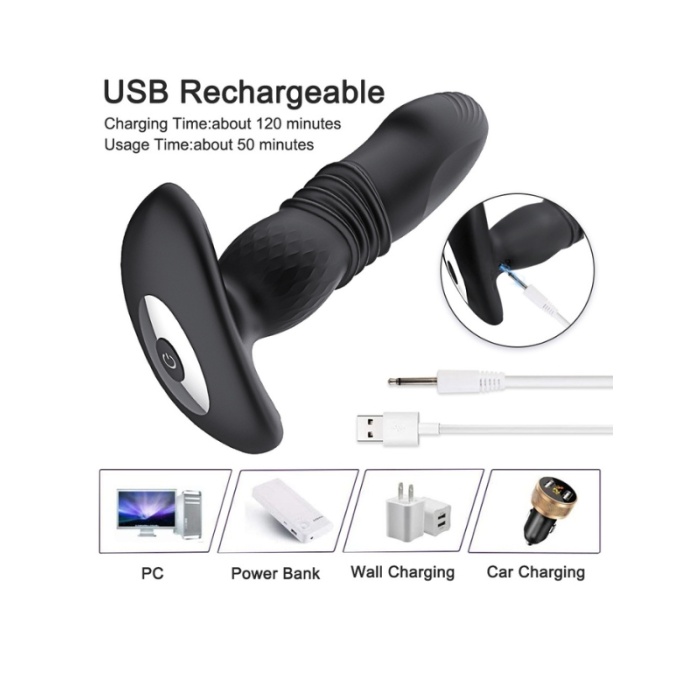 Censan İleri Geri Haraketli Uzaktan Kumandalı Anal &amp; Prostat Stimülatörü